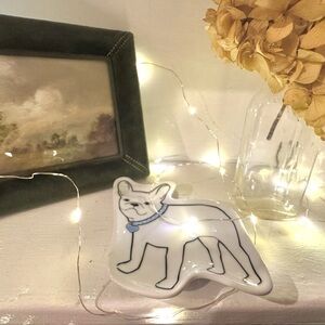 Draper James by Reese Witherspoon French Bulldog Trinket Plate in Ceramic